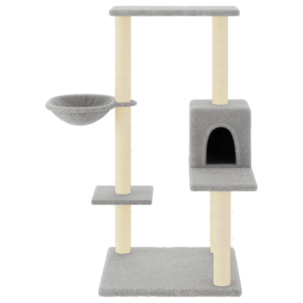 Arbre à chat avec griffoirs en sisal Gris clair 95 cm - Animalerie en ligne Kat-Shop