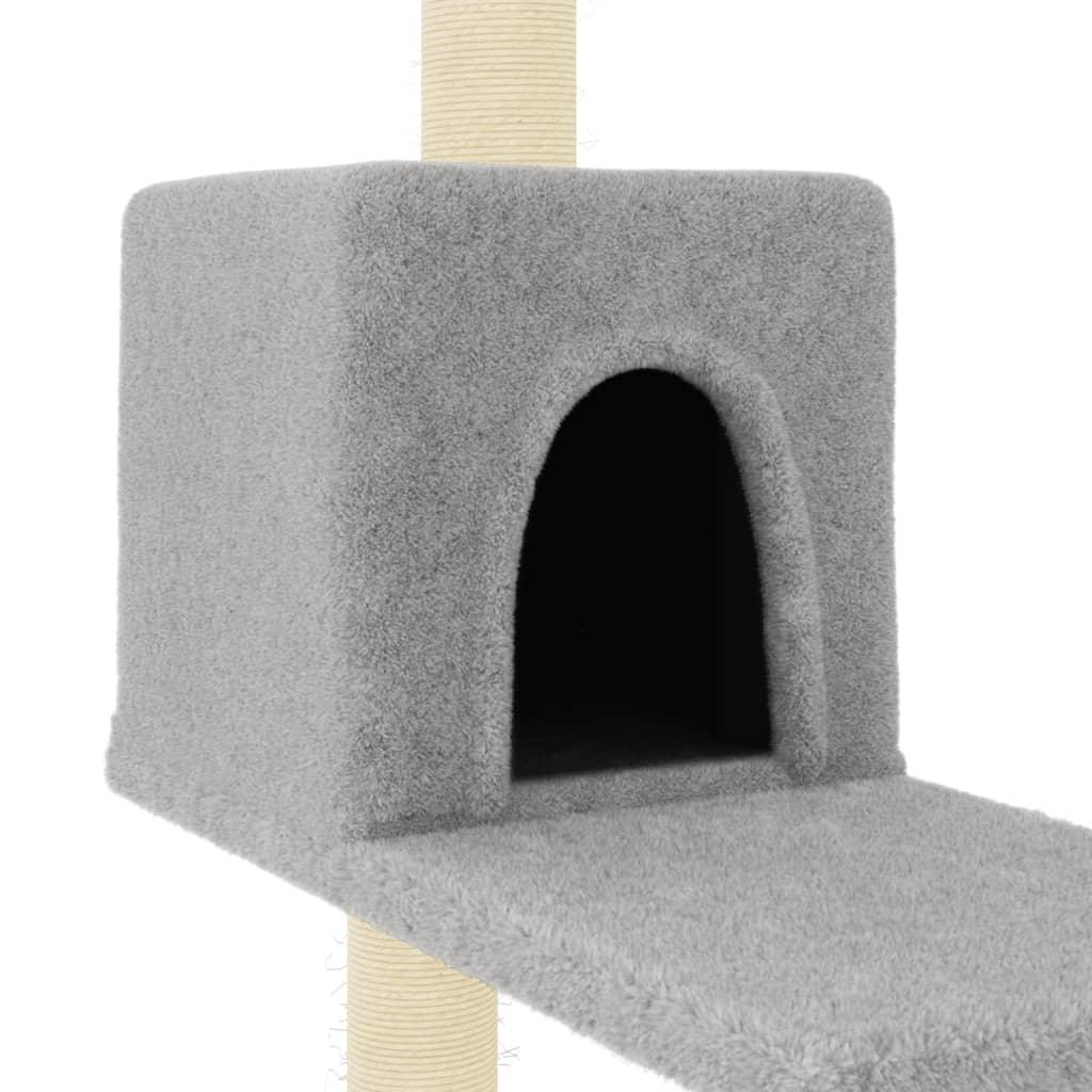 Arbre à chat avec griffoirs en sisal Gris clair 95 cm - Animalerie en ligne Kat-Shop