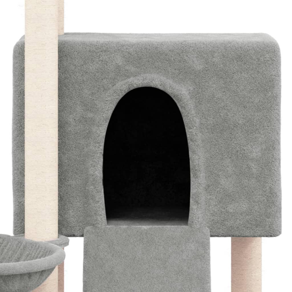 Arbre à chat avec griffoirs en sisal Gris clair 96 cm - Animalerie en ligne Kat-Shop