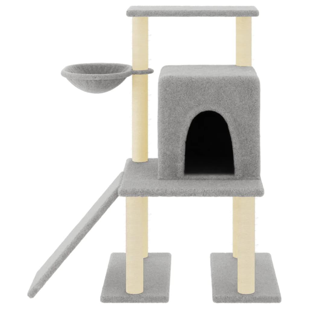 Arbre à chat avec griffoirs en sisal Gris clair 96,5 cm - Animalerie en ligne Kat-Shop