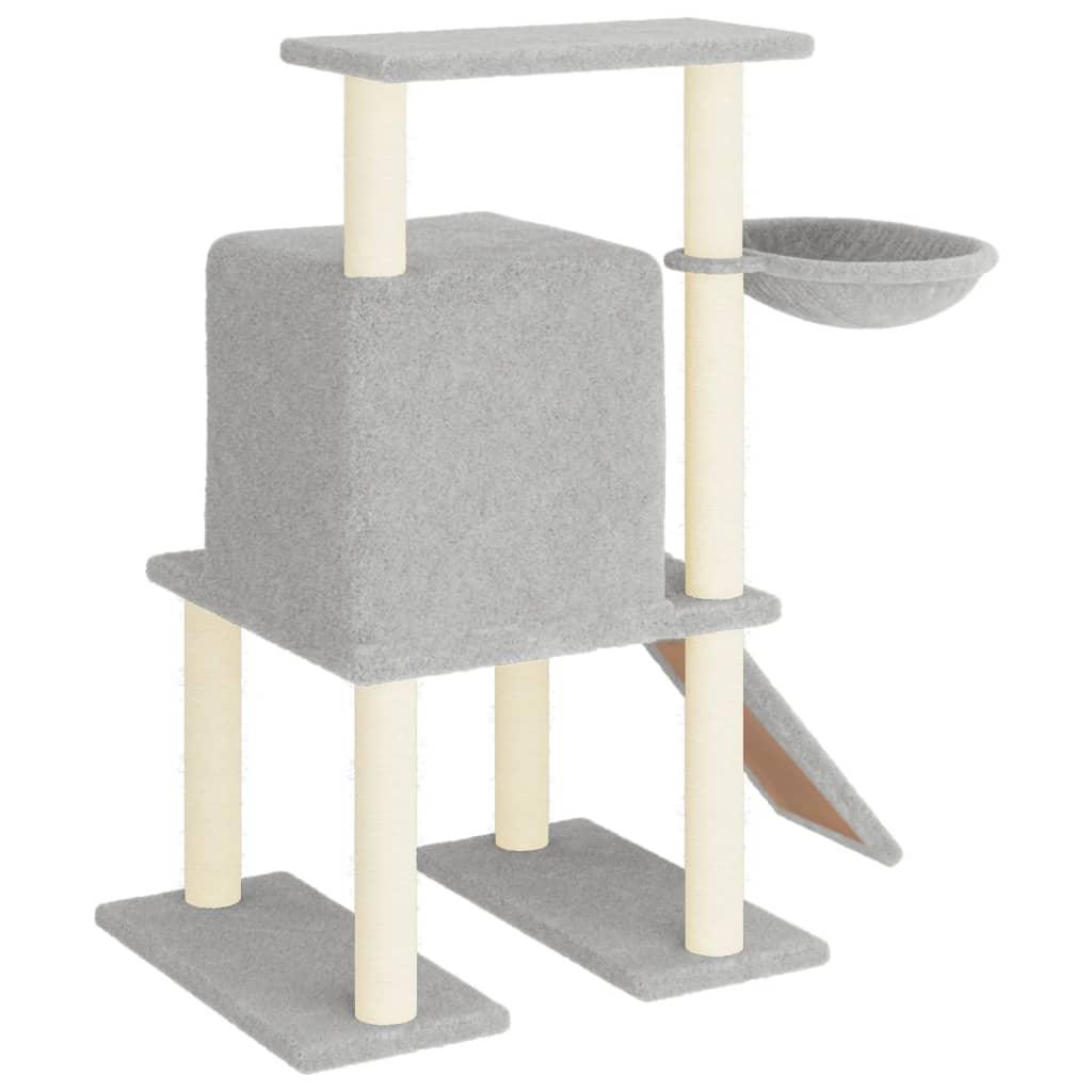 Arbre à chat avec griffoirs en sisal Gris clair 96,5 cm - Animalerie en ligne Kat-Shop