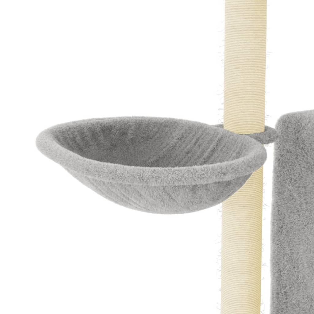 Arbre à chat avec griffoirs en sisal Gris clair 96,5 cm - Animalerie en ligne Kat-Shop