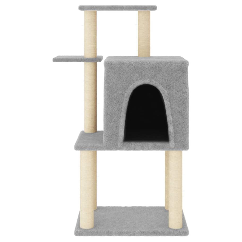 Arbre à chat avec griffoirs en sisal gris clair 97 cm - Animalerie en ligne Kat-Shop