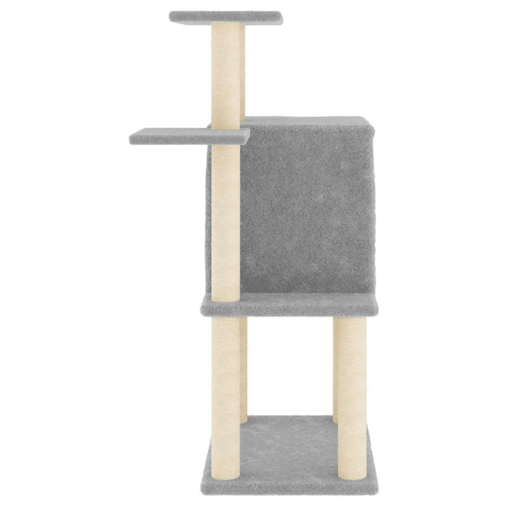 Arbre à chat avec griffoirs en sisal gris clair 97 cm - Animalerie en ligne Kat-Shop