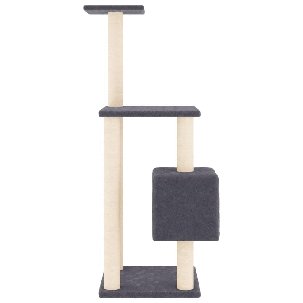 Arbre à chat avec griffoirs en sisal Gris foncé 104 cm - Animalerie en ligne Kat-Shop