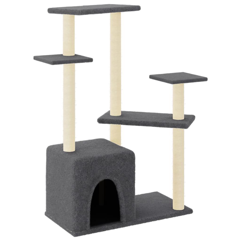 Arbre à chat avec griffoirs en sisal gris foncé 107,5 cm - Animalerie en ligne Kat-Shop