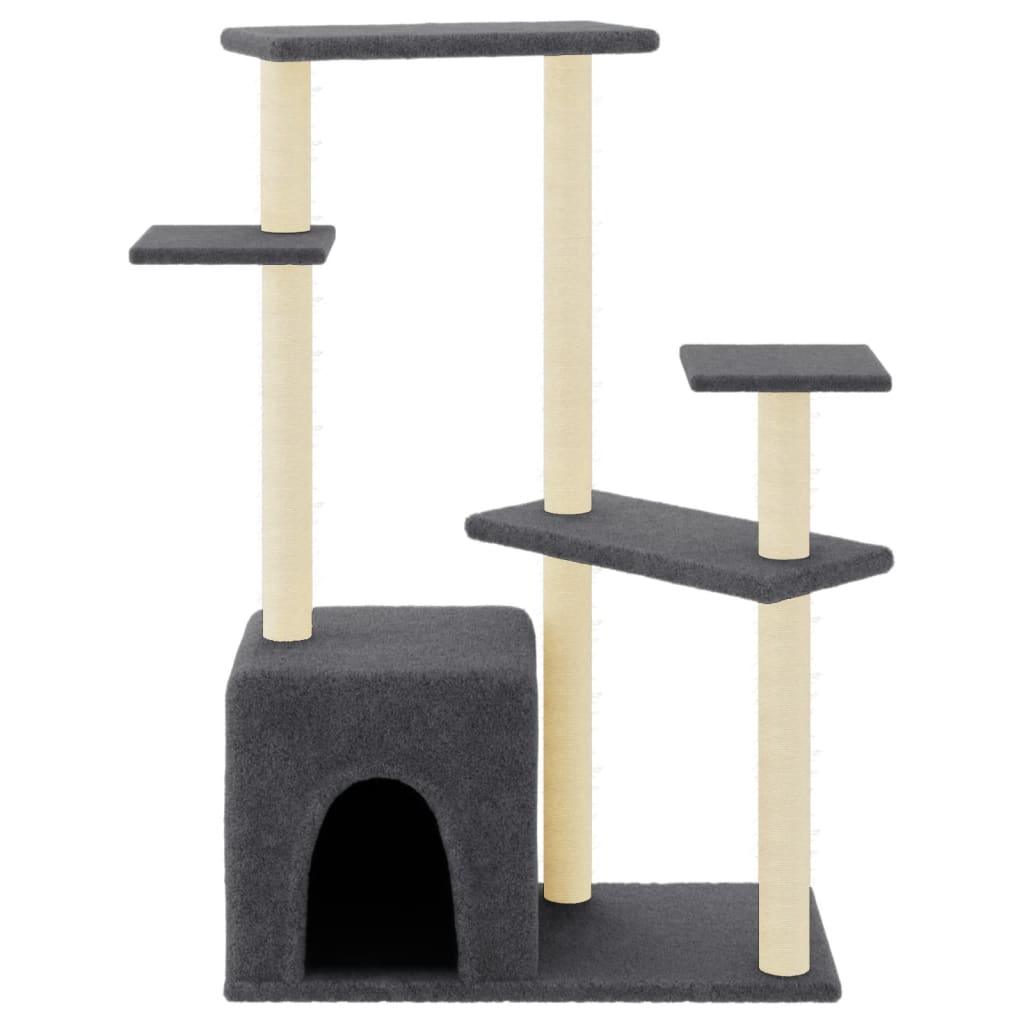 Arbre à chat avec griffoirs en sisal gris foncé 107,5 cm - Animalerie en ligne Kat-Shop