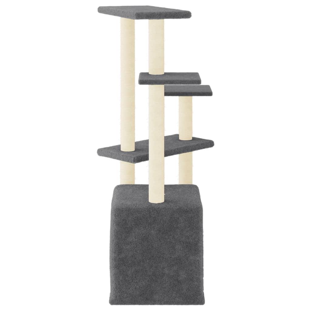 Arbre à chat avec griffoirs en sisal gris foncé 107,5 cm - Animalerie en ligne Kat-Shop