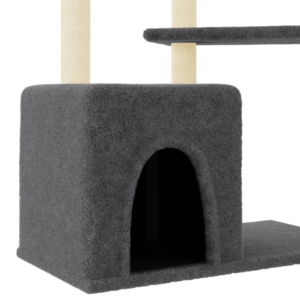 Arbre à chat avec griffoirs en sisal gris foncé 107,5 cm - Animalerie en ligne Kat-Shop