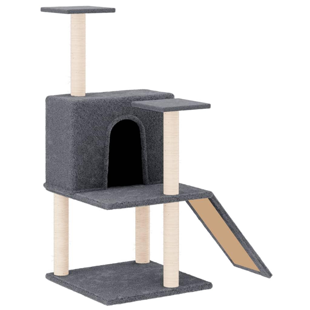 Arbre à chat avec griffoirs en sisal Gris foncé 109 cm - Animalerie en ligne www.kat-shop.be