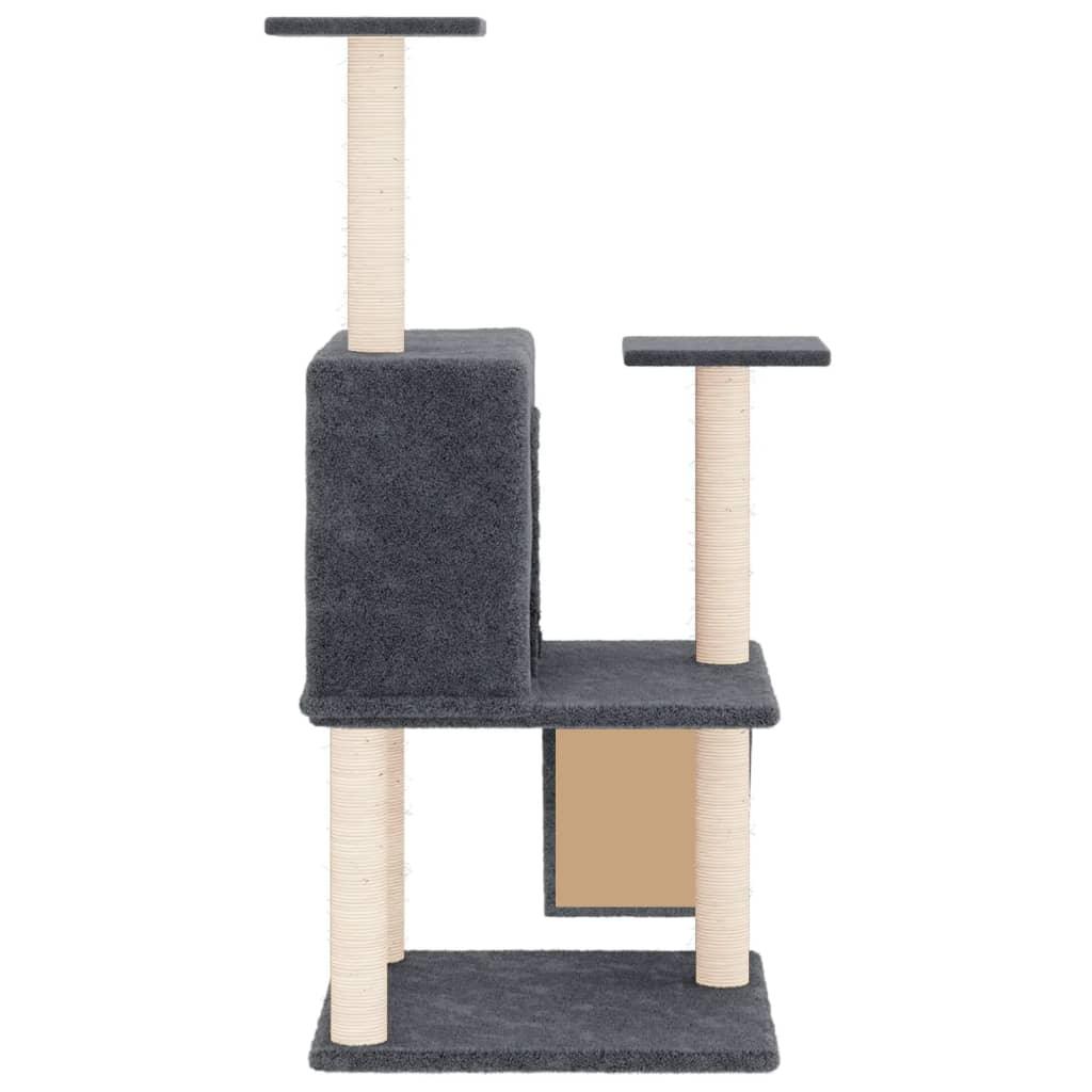 Arbre à chat avec griffoirs en sisal Gris foncé 109 cm - Animalerie en ligne www.kat-shop.be