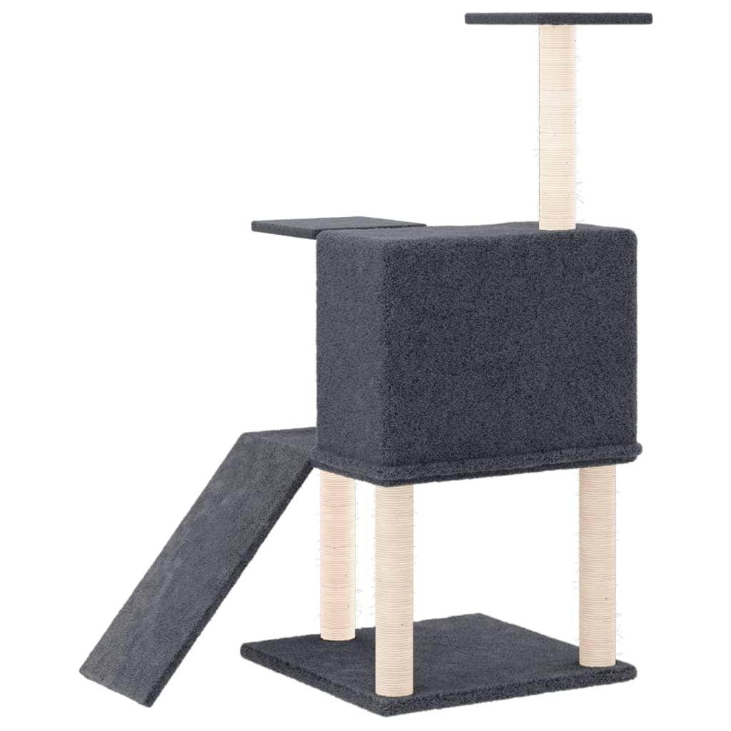 Arbre à chat avec griffoirs en sisal Gris foncé 109 cm - Animalerie en ligne www.kat-shop.be