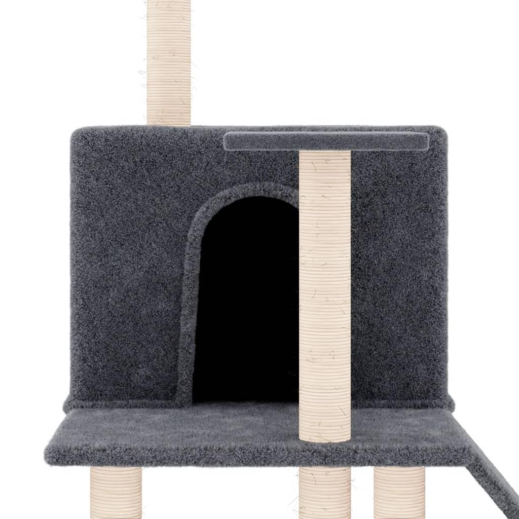 Arbre à chat avec griffoirs en sisal Gris foncé 109 cm - Animalerie en ligne www.kat-shop.be