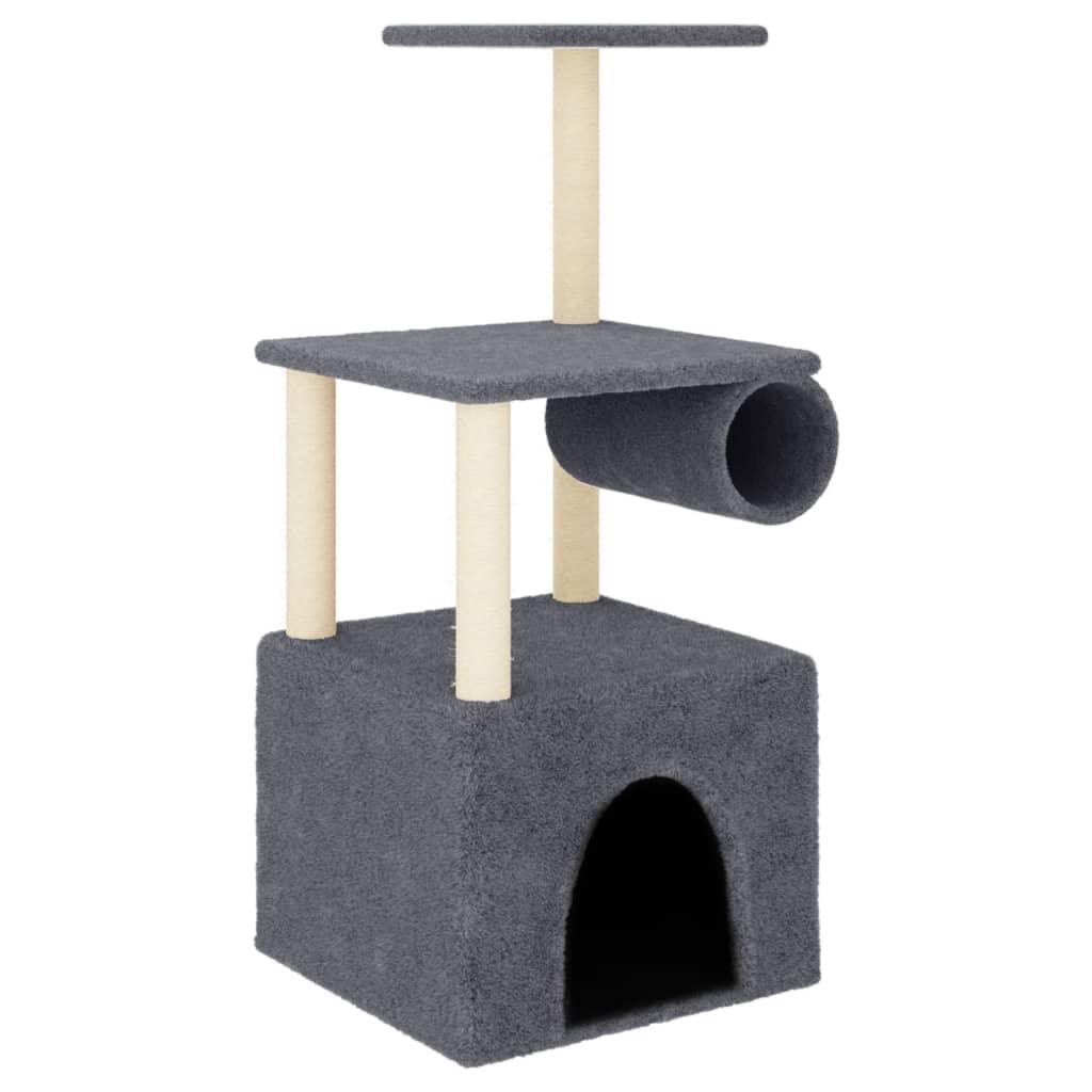 Arbre à chat avec griffoirs en sisal gris foncé 109,5 cm - Animalerie en ligne Kat-Shop