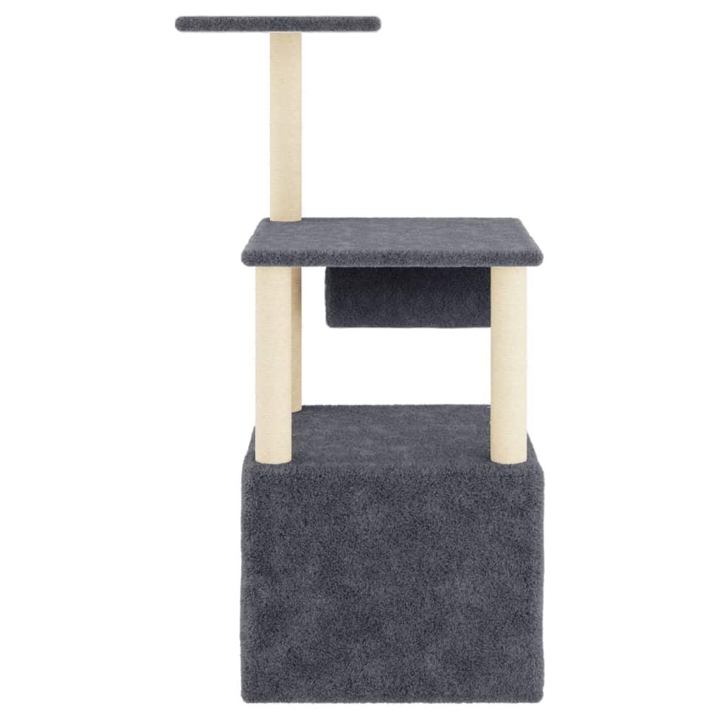 Arbre à chat avec griffoirs en sisal gris foncé 109,5 cm - Animalerie en ligne Kat-Shop