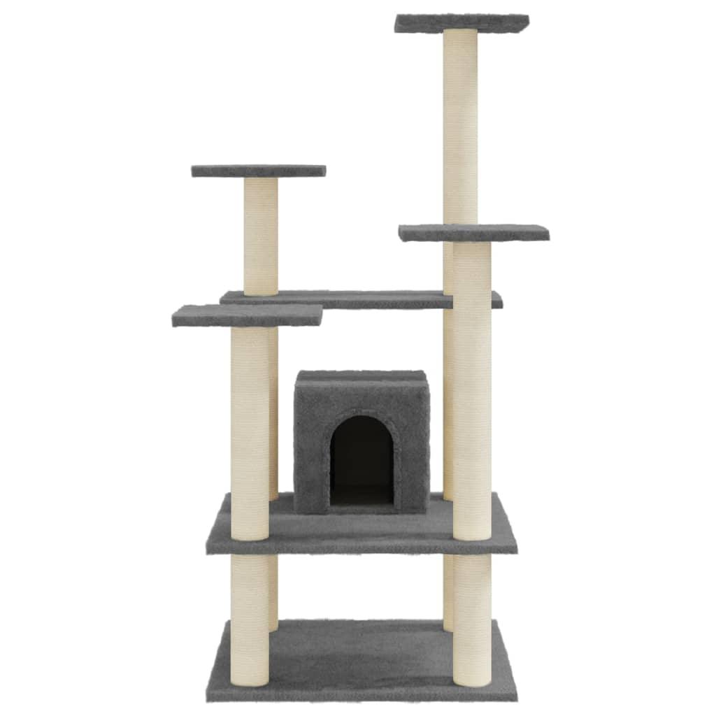 Arbre à chat avec griffoirs en sisal Gris foncé 110 cm - Animalerie en ligne Kat-Shop