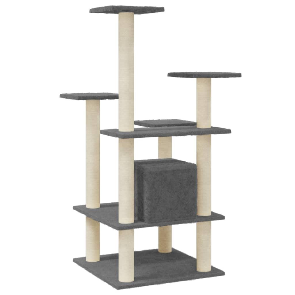 Arbre à chat avec griffoirs en sisal Gris foncé 110 cm - Animalerie en ligne Kat-Shop