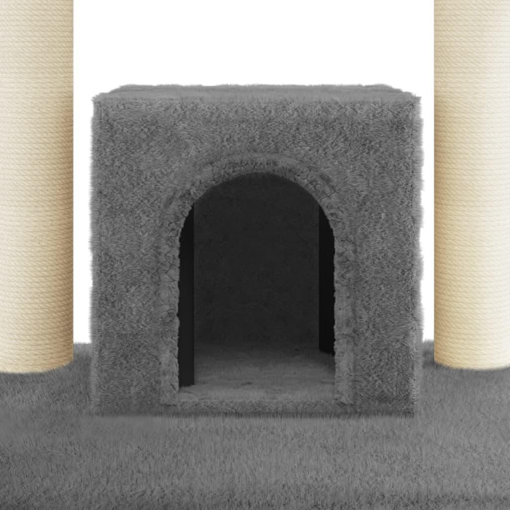 Arbre à chat avec griffoirs en sisal Gris foncé 110 cm - Animalerie en ligne Kat-Shop