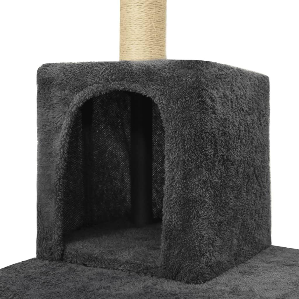 Arbre à chat avec griffoirs en sisal Gris foncé 119 cm - Animalerie en ligne www.kat-shop.be