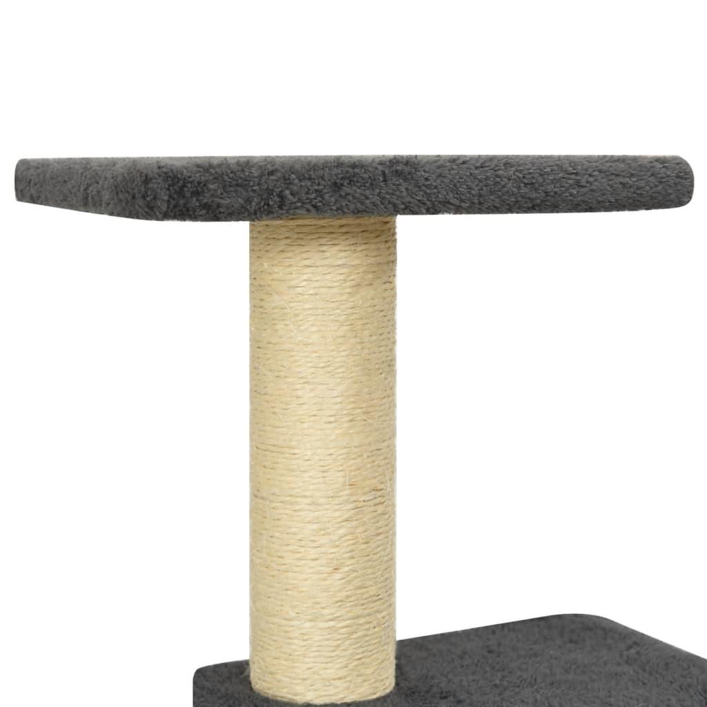 Arbre à chat avec griffoirs en sisal Gris foncé 119 cm - Animalerie en ligne www.kat-shop.be