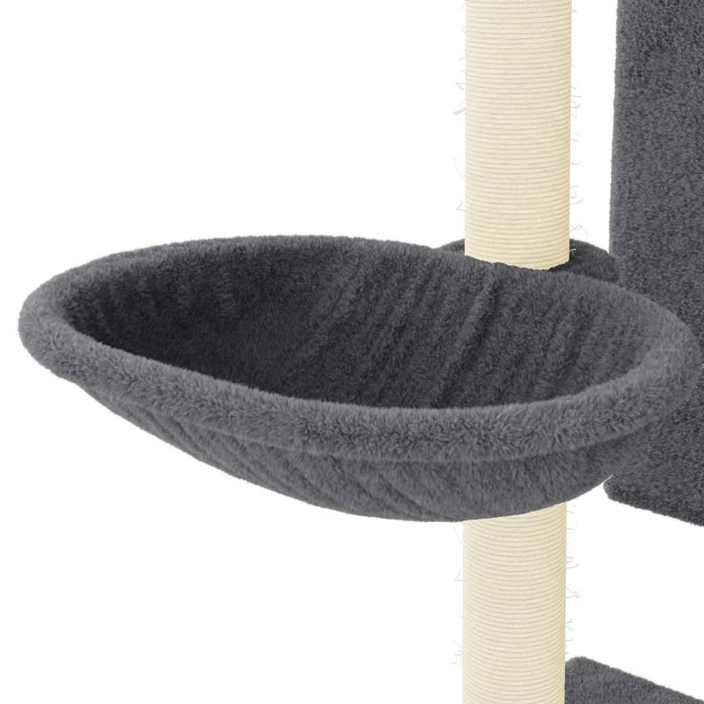 Arbre à chat avec griffoirs en sisal gris foncé 130,5 cm - Animalerie en ligne Kat-Shop