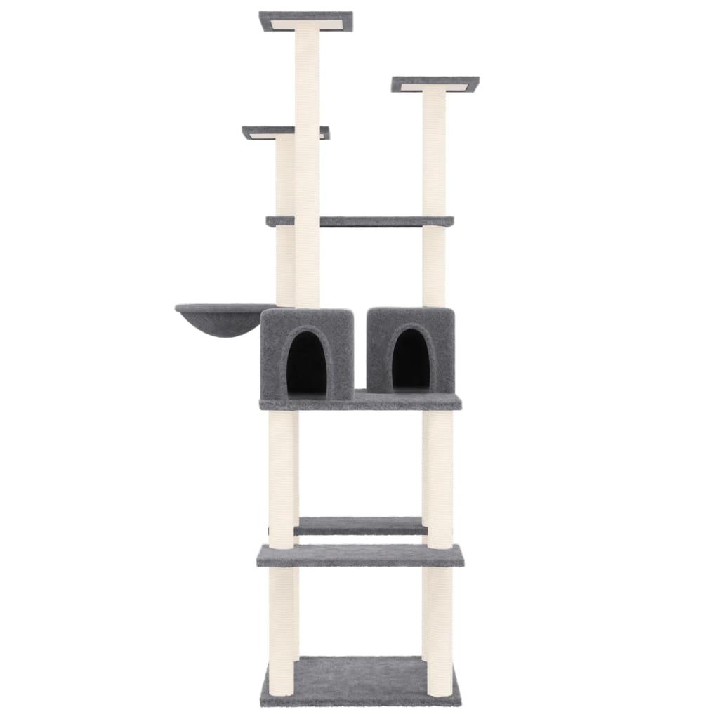 Arbre à chat avec griffoirs en sisal Gris foncé 167 cm - Animalerie en ligne www.kat-shop.be