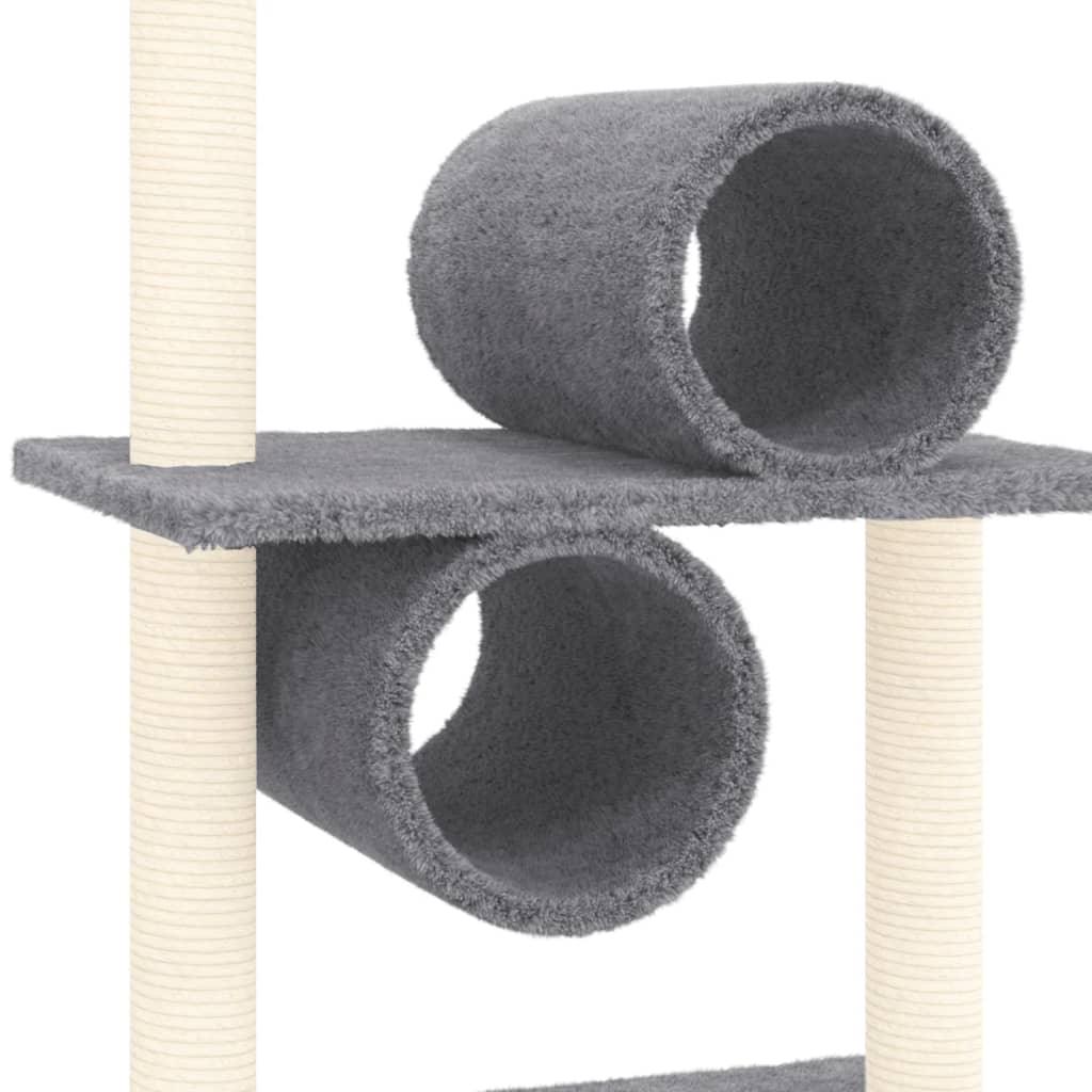 Arbre à chat avec griffoirs en sisal Gris foncé 279 cm - Animalerie en ligne www.kat-shop.be