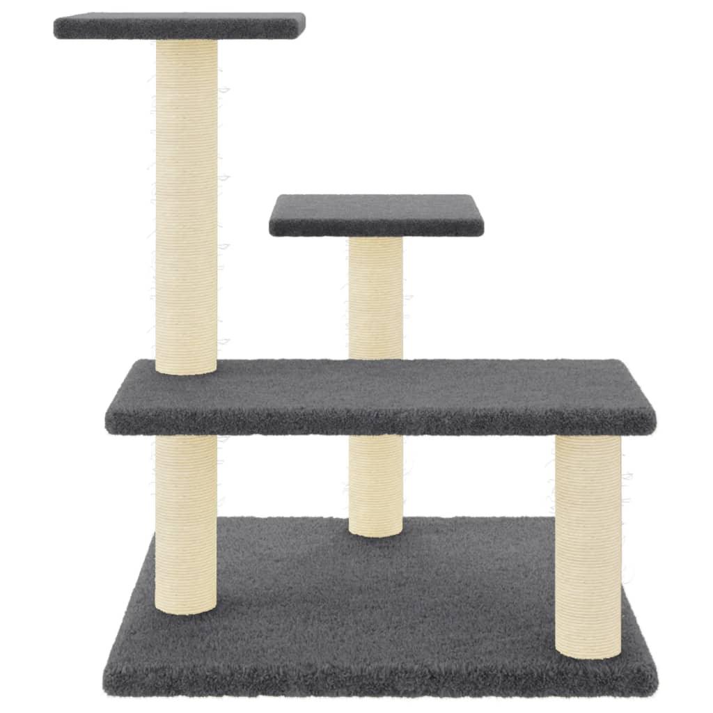 Arbre à chat avec griffoirs en sisal Gris foncé 61 cm - Animalerie en ligne Kat-Shop