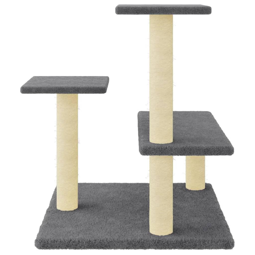 Arbre à chat avec griffoirs en sisal Gris foncé 61 cm - Animalerie en ligne Kat-Shop