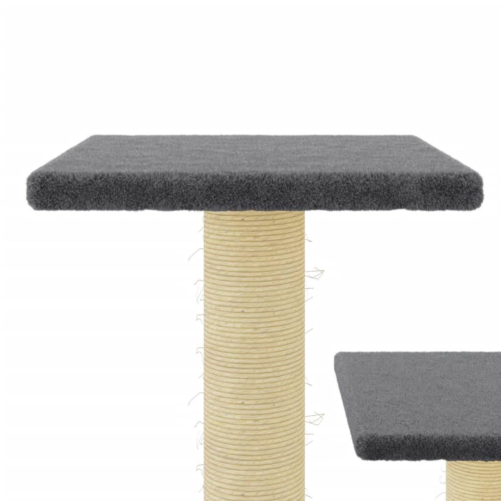 Arbre à chat avec griffoirs en sisal Gris foncé 61 cm - Animalerie en ligne Kat-Shop