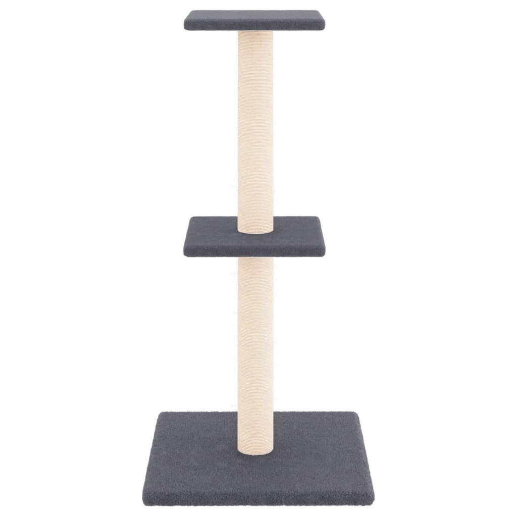 Arbre à chat avec griffoirs en sisal gris foncé 73 cm - Animalerie en ligne Kat-Shop