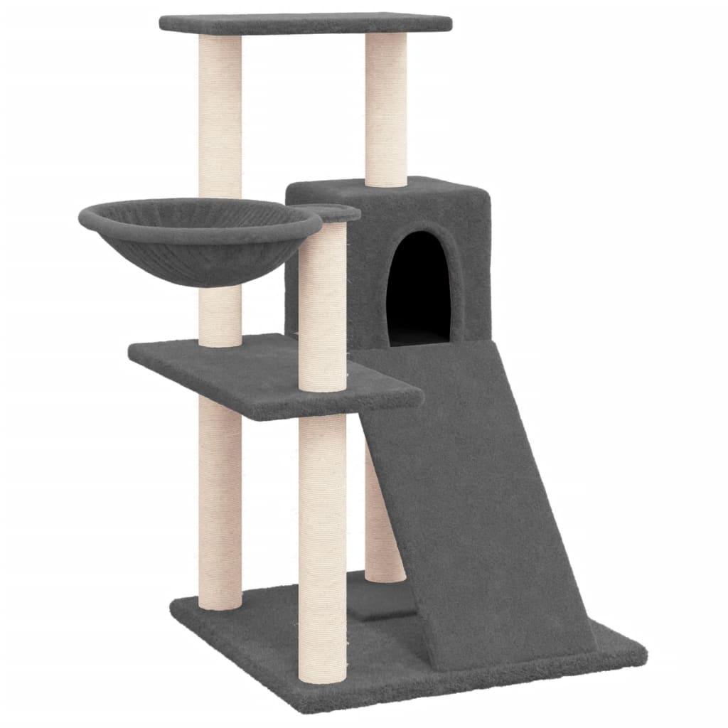 Arbre à chat avec griffoirs en sisal Gris foncé 82 cm - Animalerie en ligne www.kat-shop.be