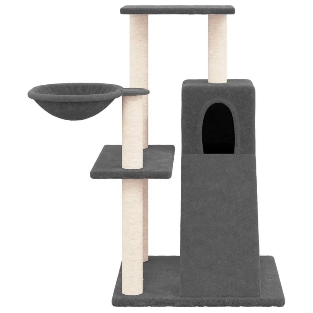 Arbre à chat avec griffoirs en sisal Gris foncé 82 cm - Animalerie en ligne www.kat-shop.be