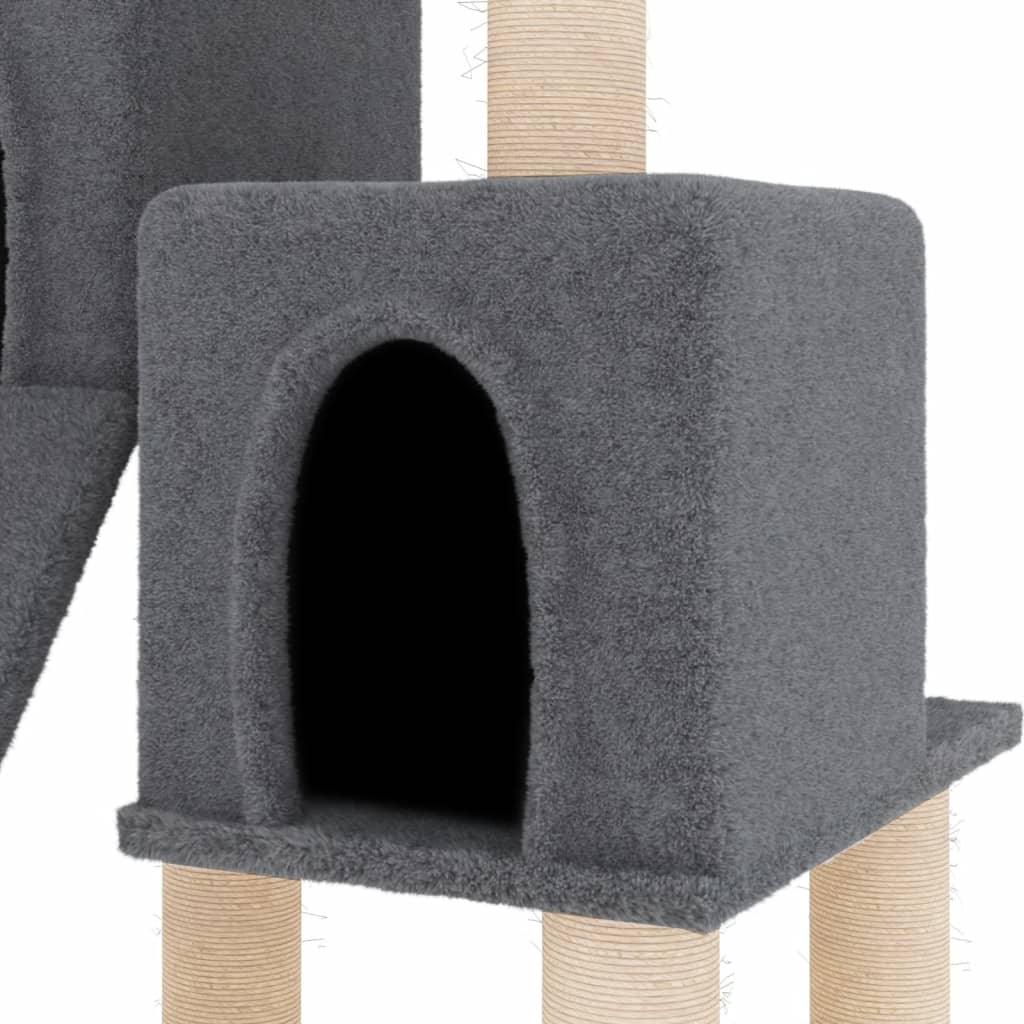 Arbre à chat avec griffoirs en sisal Gris foncé 82 cm - Animalerie en ligne Kat-Shop