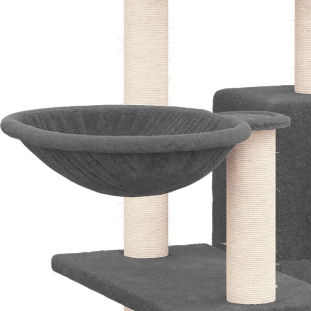 Arbre à chat avec griffoirs en sisal Gris foncé 82 cm - Animalerie en ligne www.kat-shop.be