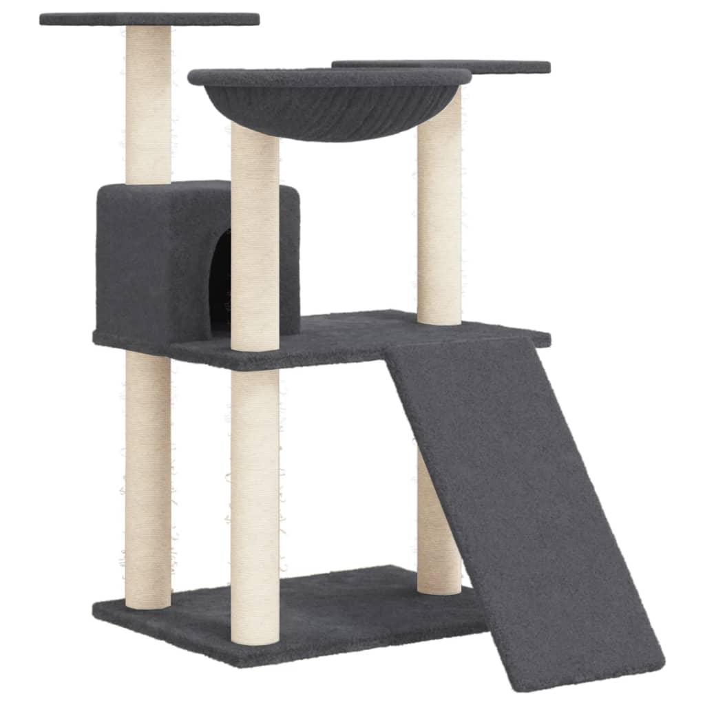 Arbre à chat avec griffoirs en sisal Gris foncé 83 cm - Animalerie en ligne Kat-Shop