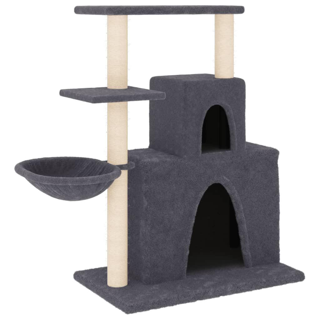 Arbre à chat avec griffoirs en sisal Gris foncé 83 cm - Animalerie en ligne Kat-Shop