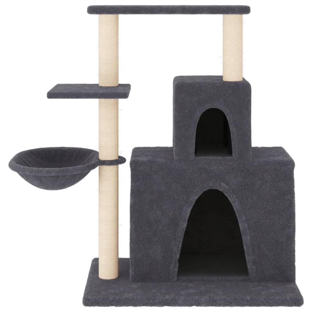 Arbre à chat avec griffoirs en sisal Gris foncé 83 cm - Animalerie en ligne Kat-Shop