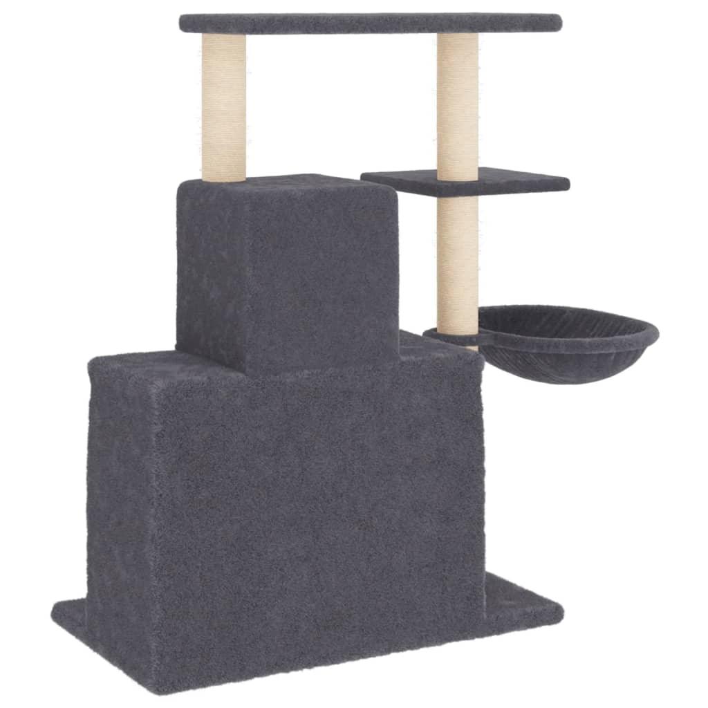 Arbre à chat avec griffoirs en sisal Gris foncé 83 cm - Animalerie en ligne Kat-Shop