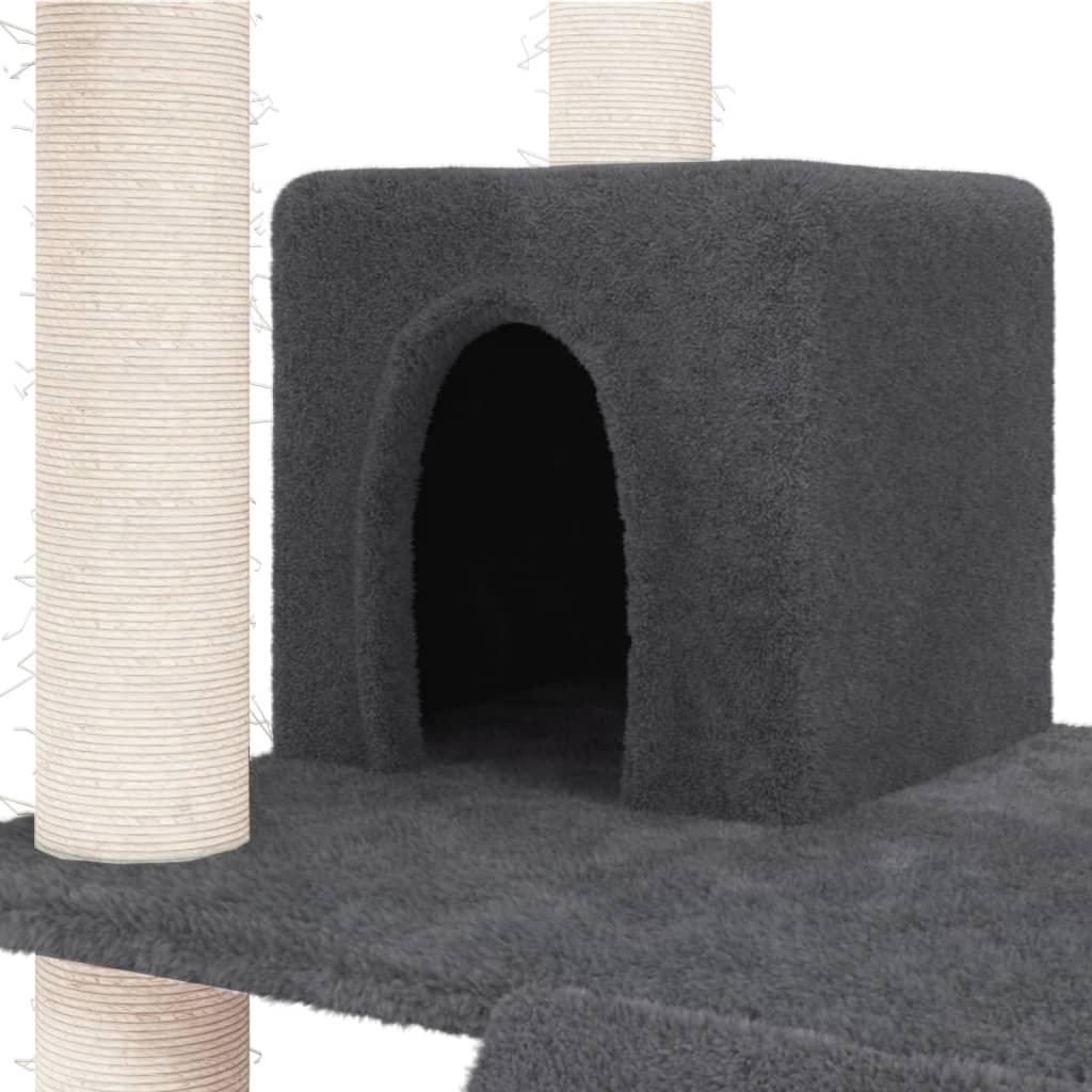 Arbre à chat avec griffoirs en sisal Gris foncé 83 cm - Animalerie en ligne Kat-Shop