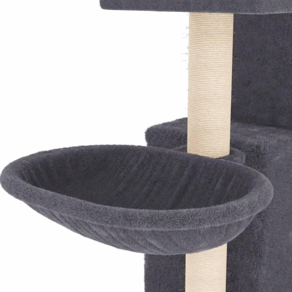 Arbre à chat avec griffoirs en sisal Gris foncé 83 cm - Animalerie en ligne Kat-Shop