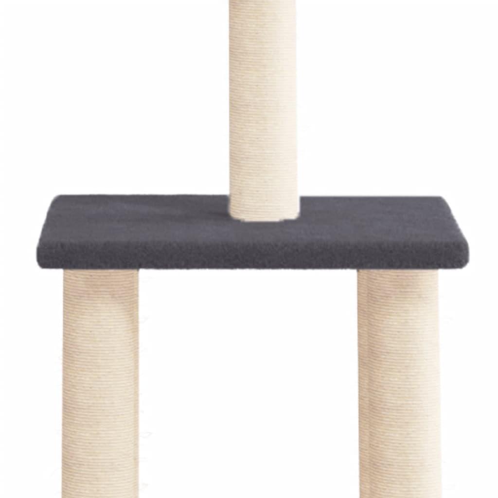 Arbre à chat avec griffoirs en sisal gris foncé 85,5 cm - Animalerie en ligne Kat-Shop