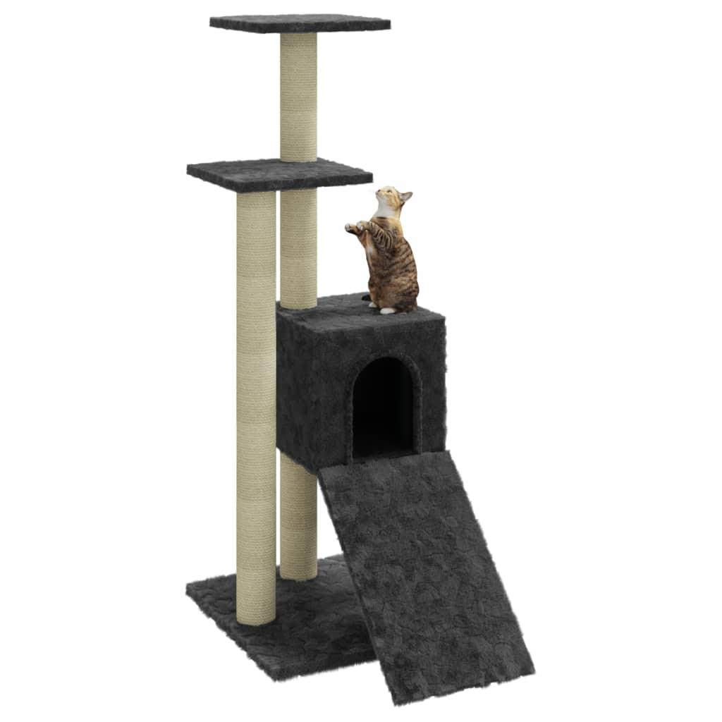 Arbre à chat avec griffoirs en sisal Gris foncé 92 cm - Animalerie en ligne www.kat-shop.be