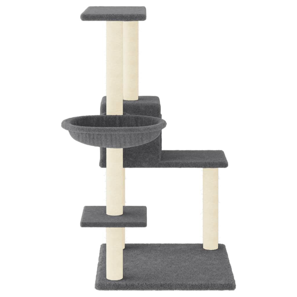 Arbre à chat avec griffoirs en sisal gris foncé 95 cm - Animalerie en ligne Kat-Shop