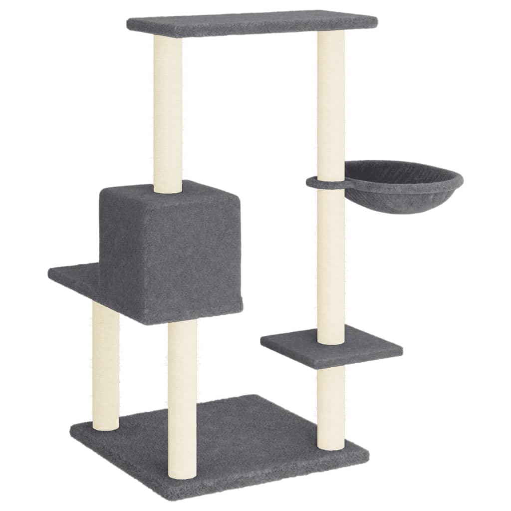 Arbre à chat avec griffoirs en sisal gris foncé 95 cm - Animalerie en ligne Kat-Shop