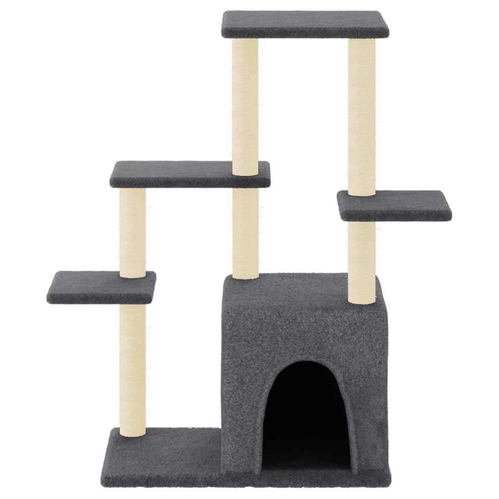 Arbre à chat avec griffoirs en sisal gris foncé 97,5 cm - Animalerie en ligne Kat-Shop