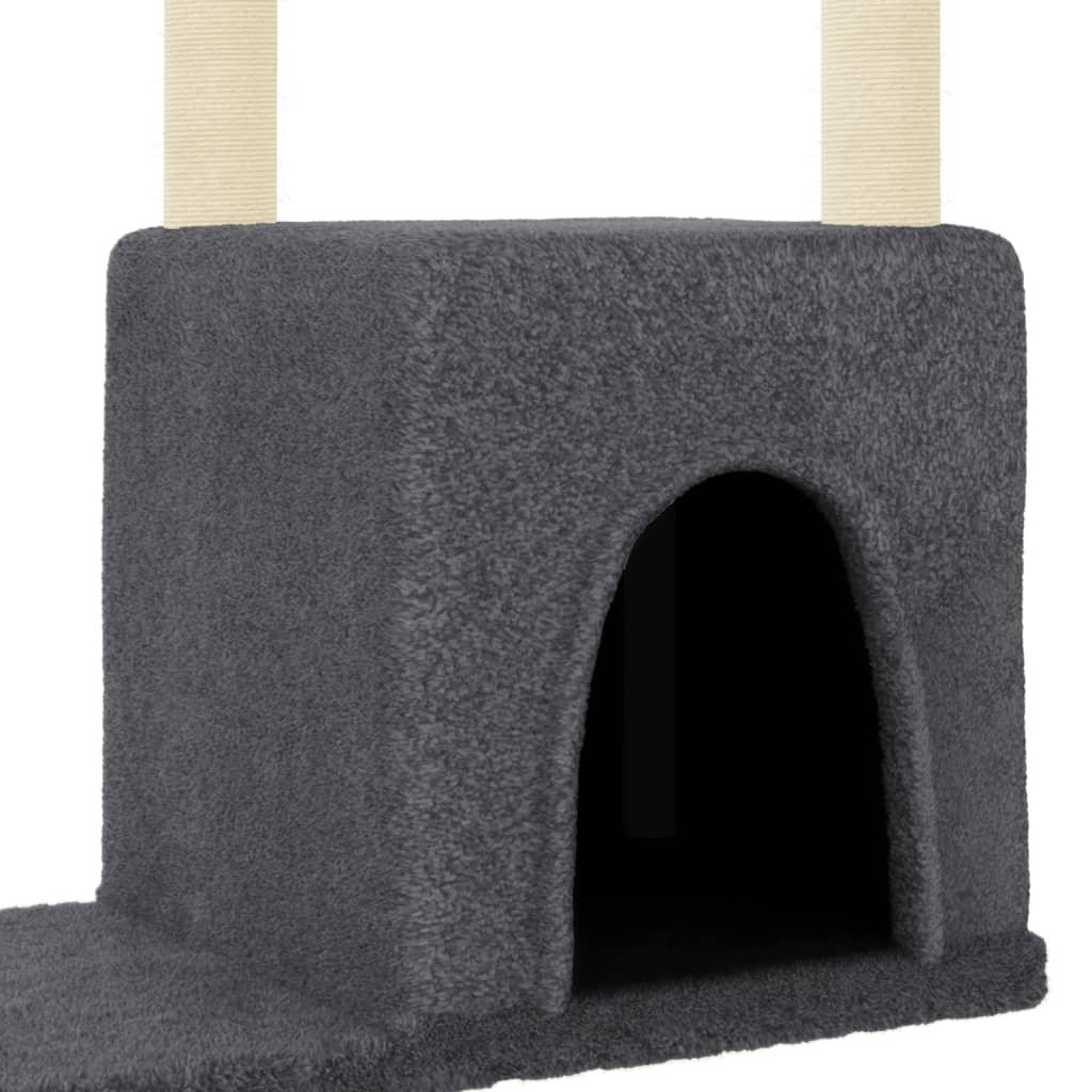 Arbre à chat avec griffoirs en sisal gris foncé 97,5 cm - Animalerie en ligne Kat-Shop