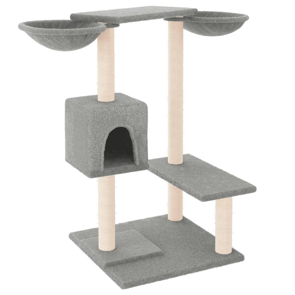 Arbre à chat avec griffoirs gris clair 82 cm - Animalerie en ligne Kat-Shop