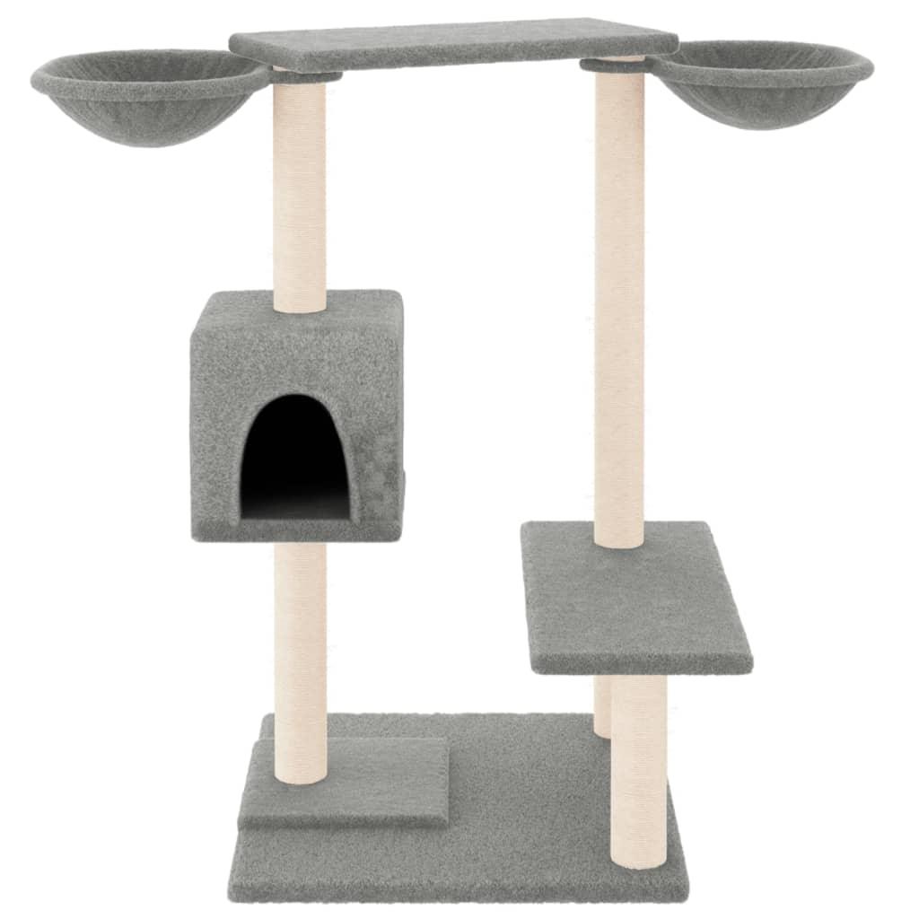 Arbre à chat avec griffoirs gris clair 82 cm - Animalerie en ligne Kat-Shop