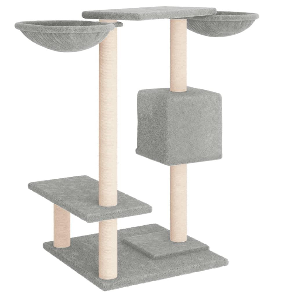 Arbre à chat avec griffoirs gris clair 82 cm - Animalerie en ligne Kat-Shop